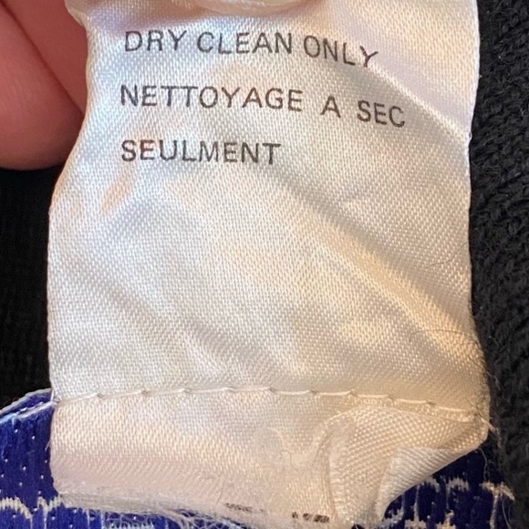 Vintage Robert Scott women's medium wool velvet button front collared cardigan - Picture 10 of 10